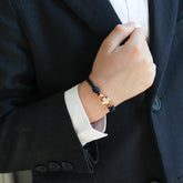 MATÍAS - pulsera nuditos cruz plata 10mm